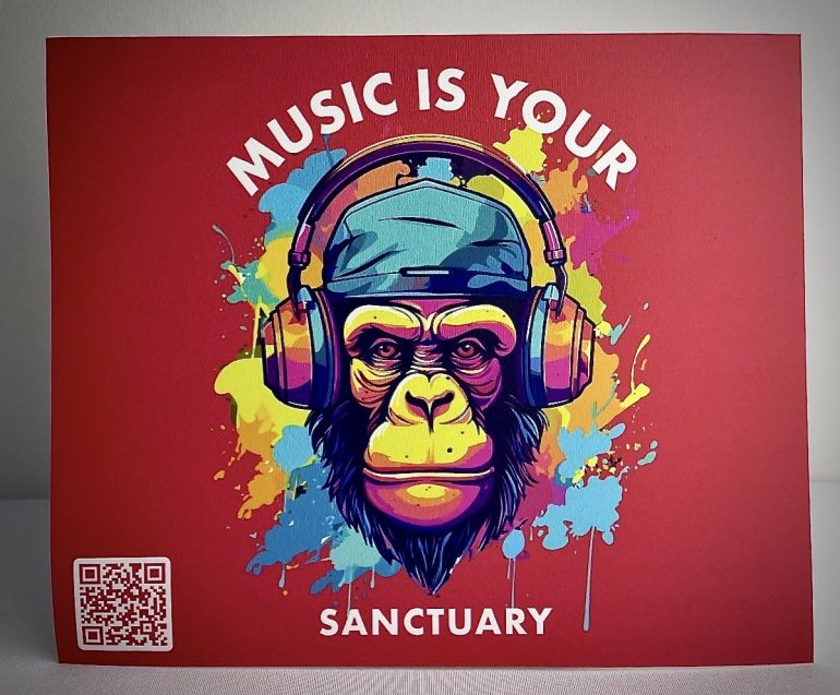 MUSIC IS YOUR SANCTUARY RED MOUSE MAT