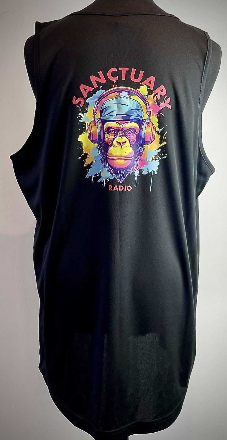 BACK OF UNISEX GYM VEST
